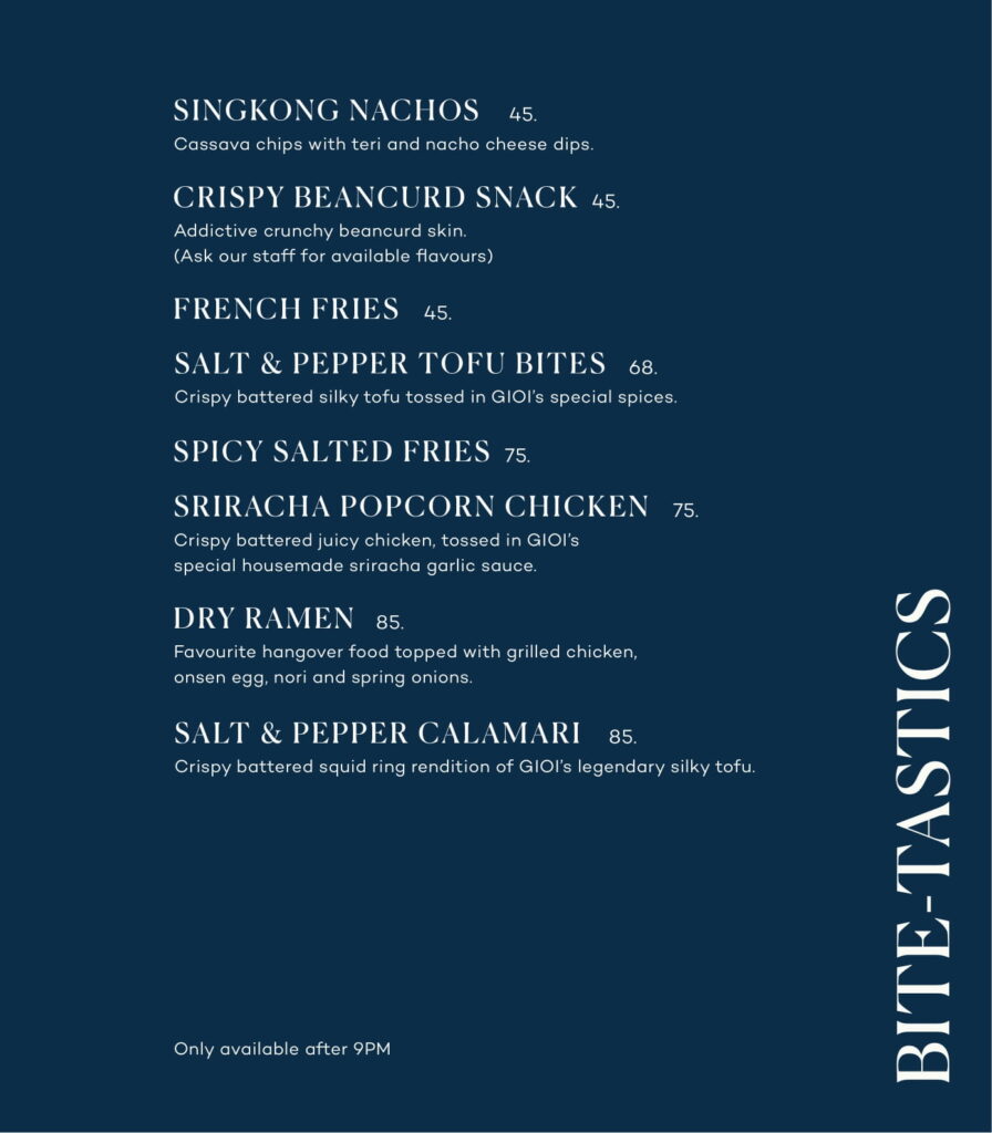 gioi senopati menu