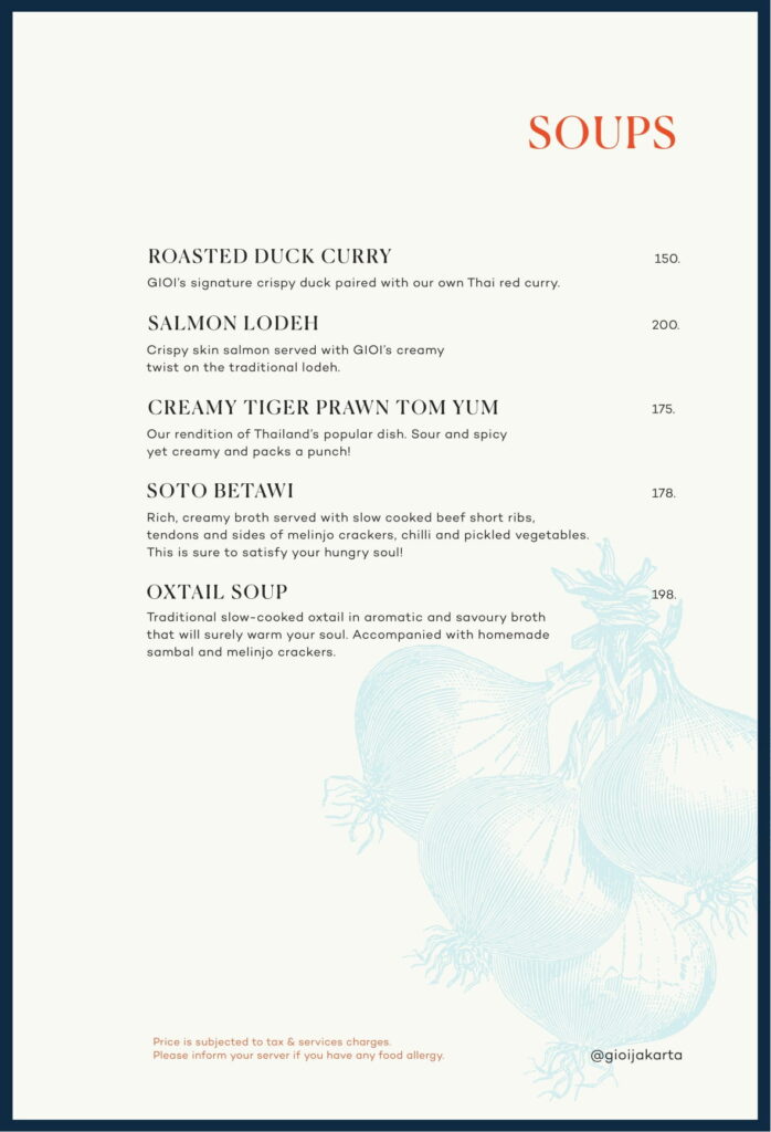 gioi senopati menu