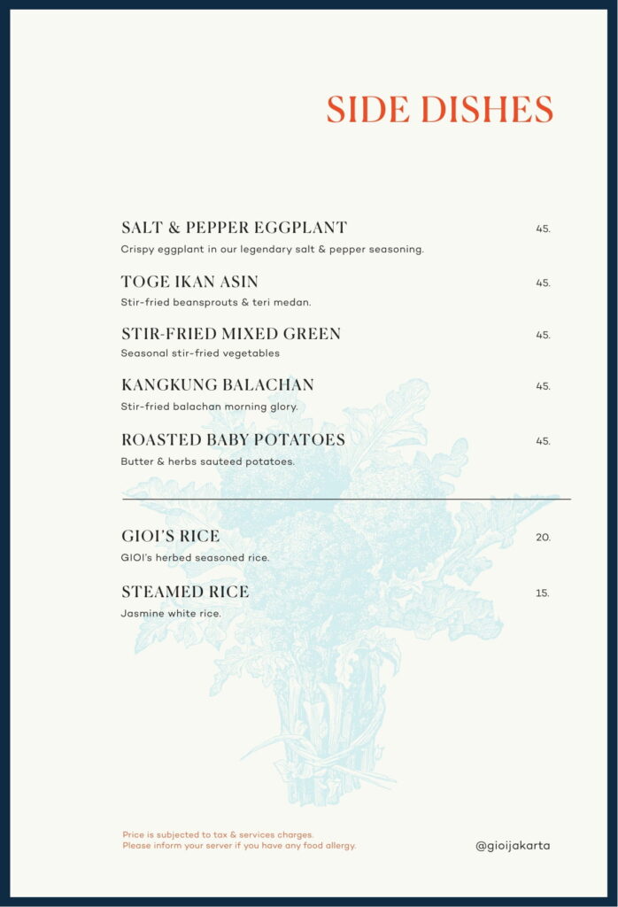 gioi senopati menu