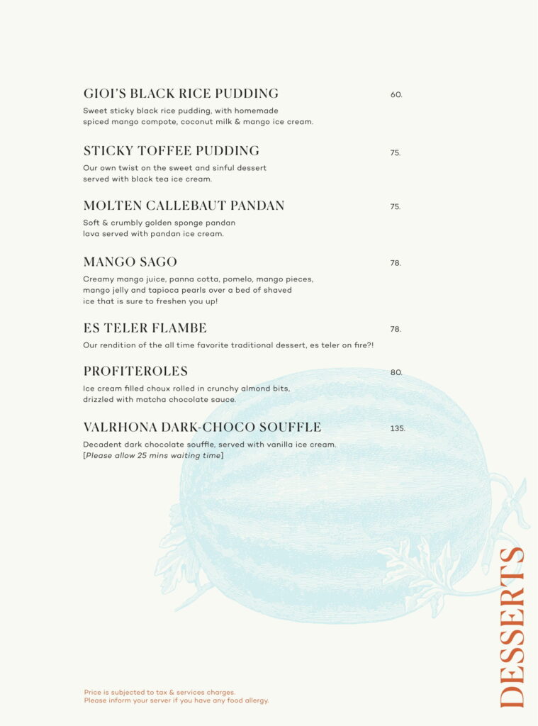 gioi senopati menu