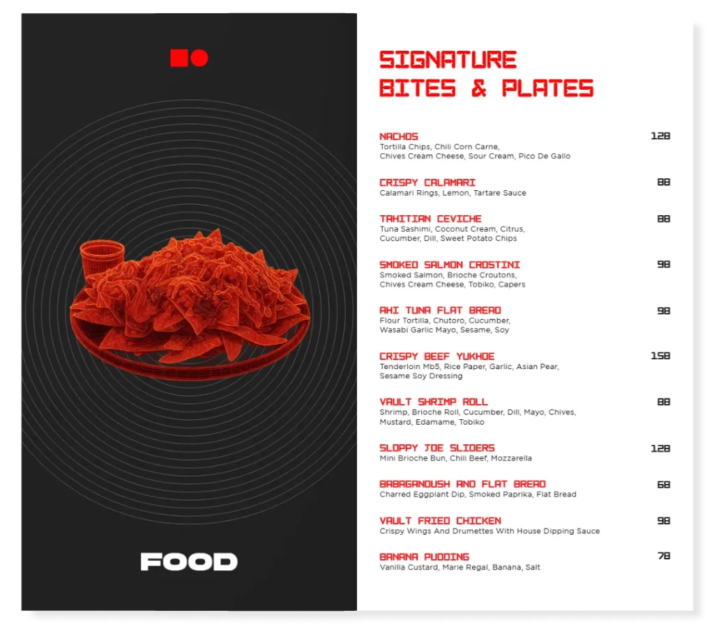 vault jakarta menu