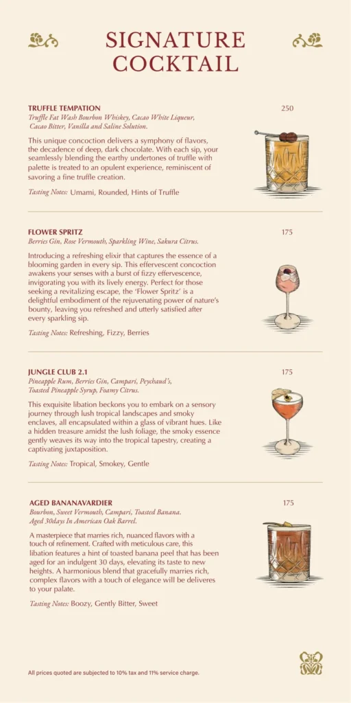 Izzy Social Club Menu