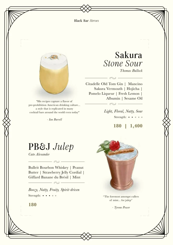 bar pantja jakarta menu cocktail